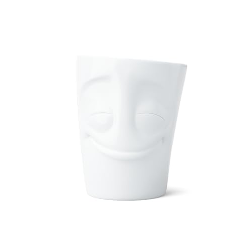'FiftyEight t018301 vergnügt Mug en Porcelaine 12 x 10 x 10 cm Blanc