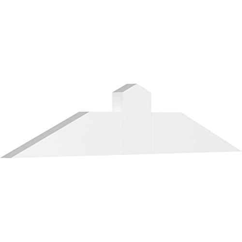 Ekena Millwork GBP048X10X0206POR00 Portland Architectural Grade PVC Gable Brackets 48"W x 10"H x 2"D x 6"F, 5/12 Pitch