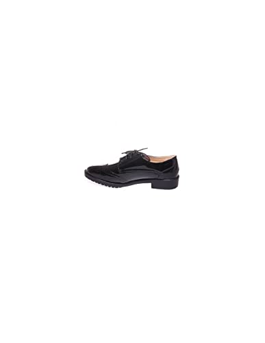 Primtex Derbies Vernies élégantes Femme Semelle Cuir à Talon carré
