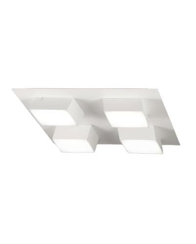 Lucas verre blanc semi-affleurant DEL luminaire design pour salon chaleureux