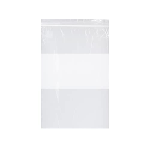 Image of Dukal Dawn Mist Plastic Re-closable Bag, 2 mil, 9 inch L x 13 inch W, Clear with White Block (Pack of 1000)