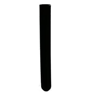 16x125mm Test Tube, PP Plastic, Round BTM, 17ml Vol, Black, Karter Scientific 404A2 (Pack 100)