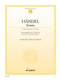 Sonate en fa majeur de Haendel violon piano édition de prestige