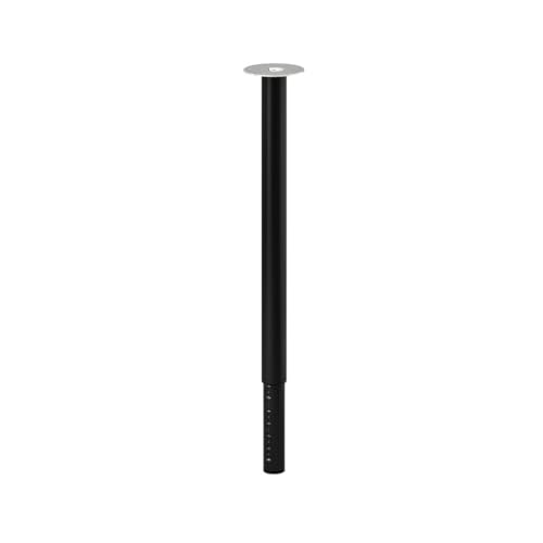 IKEA Pied de Table OLOV en Acier - laqué Noir - Réglable Entre 60 et 90 cm - avec Capuchon de Protection pour Le Sol et vis pour Le Dessus de Table