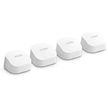 Amazon eero 6+ mesh wifi system - Supports internet plans up to a Gigabit, Coverage up to 6,000 sq. ft., Connect 75+ device