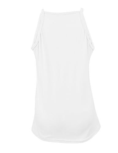 Vivitulip Girl’s Sleeveless Tank Top Cute Pleated Halter Neck Summer Cami Shirt3