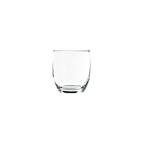 Vikko Drinking Glasses, 8 Ounce Water Glass, Thick and Durable Glass, For Water, Juice, Soda, or Wine, Dishwasher Safe, Set of 6 Small Clear Tumblers, 2.9” Diameter x 3.2” Tall