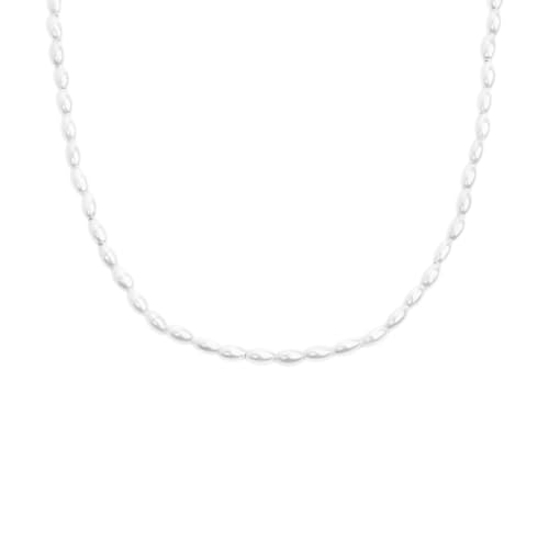 Collier ras du cou Marlù en acier doré et perles ovales NADIR