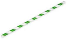 Jumbo Green/White UnWrapped Straws. Environmentally Friendly Green Planet Paper Straws & Made from Certified Approved Paper for Direct Food Contact. Size: .248"x7.75" 4,800 Straws