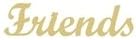 Word Friends Cutout Unfinished Wood Best Friends Kids Room Home Decor Door Hanger MDF Shape Canvas Style 1 (24")