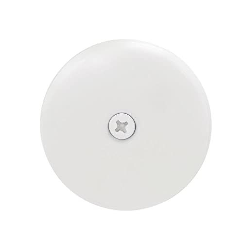 Image of Westbrass D328-50 One Hole Tub Overflow Faceplate with Screw, Powder Coat White