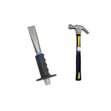 Taparia 24mm Firmer Chisel 1059R with Hammer, Fiberglass Handle, Construction Tool Set for Carpentry, Woodworking, DIY & Construction