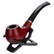 Classic Wooden Smoking Cigarette Tobacco Cigar Pipe Holder w/ Leather Pouch