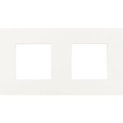 CABLEPELADO Marco compacto para 2 elemento Niessen Zenit | Marco de 2 elemento y bastidor | N2272BL | 85x156 mm | Apto para superficie y empotrar | Color Blanco | 2 Elementos