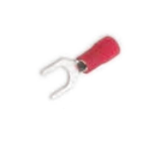 Terminales SV1.25-3 en horquilla rojos preaislados para cables electricos en pack de 500 unidades