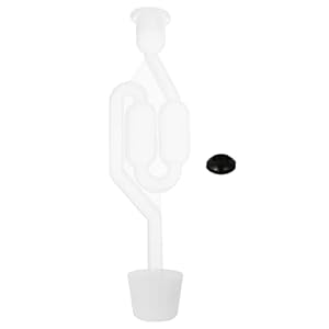 Housoutil Airlock for Fermentation White Twin Bubble S Type Voor Brewing Airlock Kit Met Luchtsluis Jar- Doorvoertule en…