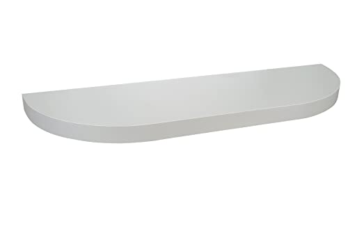 HERSIG - Estante Flotante Cantos Redondos | Color Gris Claro - 80 x 23,5 x 3,8 cm