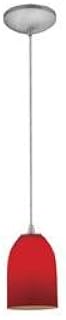 Brushed Steel/Cobalt Sydney 1 Light Mini Pendant