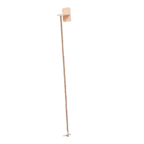 LeeQinersw Wandmontiertes Katzenkletterseil, Ersatz für Katzenzubehör, Platzsparend, Aus Holz, Geeignet für Schlafzimmer, Wohnzimmer Und Innenbereich, 1.2 M Saugnapf
