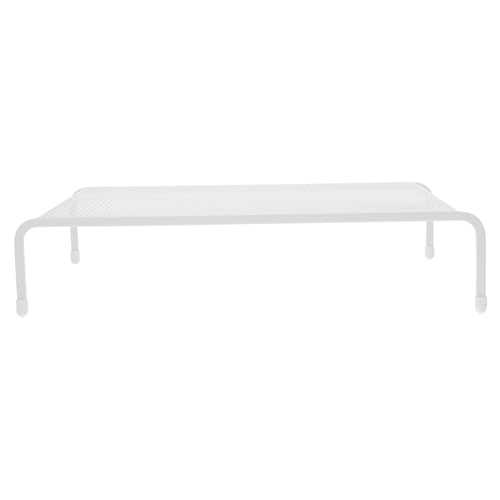 IWOWHERO Soporte para Monitor de Escritorio Capa Base Elevadora de Hierro Resistente para Ordenador Organizador Ergonómico con Estante de Almacenamiento Fácil Montaje Compatible con PC