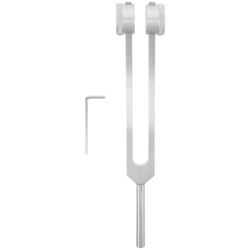 Weighted Tuning Fork Sound Therapy for Meditation 128hz Aluminum Silver