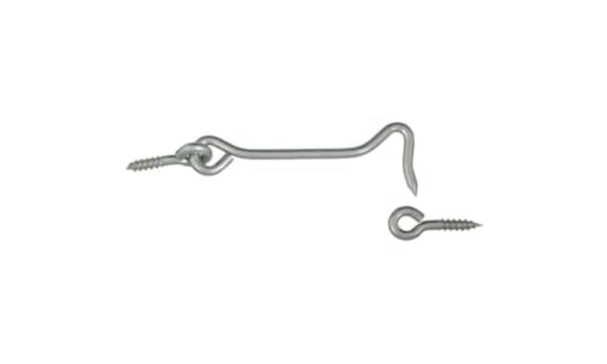 Zinc Plated Screw Hook/Strap Hinge, 14 Inch