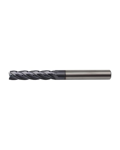 Image of 3 /8'' Carbide Long End Mill, 4 Flute, AlTiN Coating, Square End Mills for Steels, 30 Degree Helix, CNC Router Bit, 3 /8 inch Shank Diameter