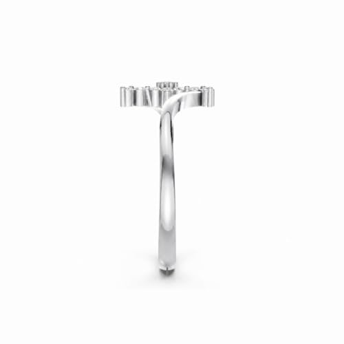 Image of Miss Highness 925 Pure Silver Ring for Women | Flower Adjustable Ring | Certified Sterling Silver Jewellery | Daily Wear Finger Rings | Gift for Wife, Girlfriend, Anniversary & Girls Birthday