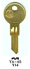 JMACompatible with Commercial & Residential Uncut Key Blank - Y14 - YA-45E (50 Pack)