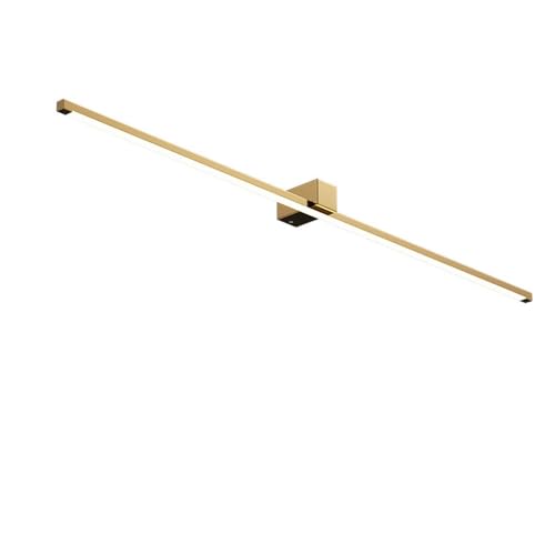 Lámpara de espejo LED dorada para un maquillaje perfecto en el baño o tocador