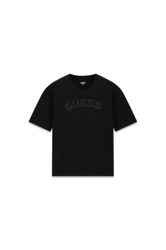 GUESS Mens Eco Short Sleeve Anton T-Shirt, Jet Black, Extra Large