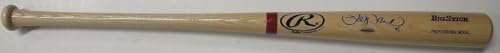 Joe Saunders Hand Signed Autograph Baseball Bat Anaheim Angels UDA COA - Autographed MLB Bats