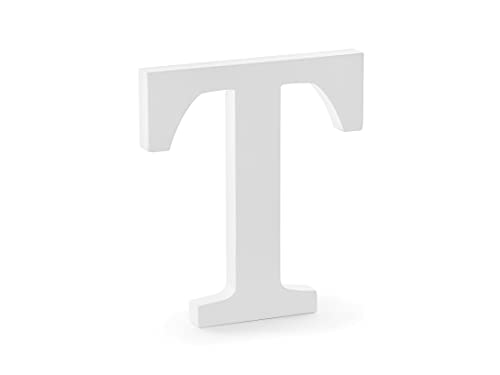 Color-Up.Shop - Letra T de madera, 17,5 x 20 cm, color blanco