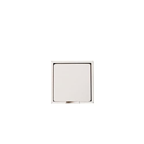 Image of IVEI MDF DIY Square Coasters with Holder - Set of 4 - MDF Wooden Coasters & Holder Blank Cutouts for Painting Craft Decoupage Resin Art Work & Decoration - White - 3.5 inch Inches