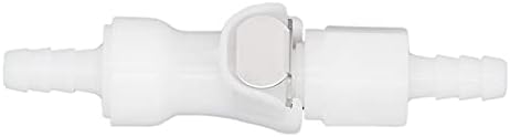 5/16 Plastic Air Hose Barb Beer Line Quick Connector With Shut Off Beer Tubing and Gas line Check Valve Quick Disconnect In-Line Set Food Grade Homebrew Kegging