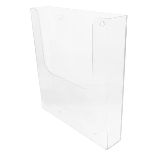 ledmomo アクリル製壁掛け展示ボックス 大容量パンフレットラック シンプル取付け ポスター チラシ収納用 素早く設置可能 書類整理に おし