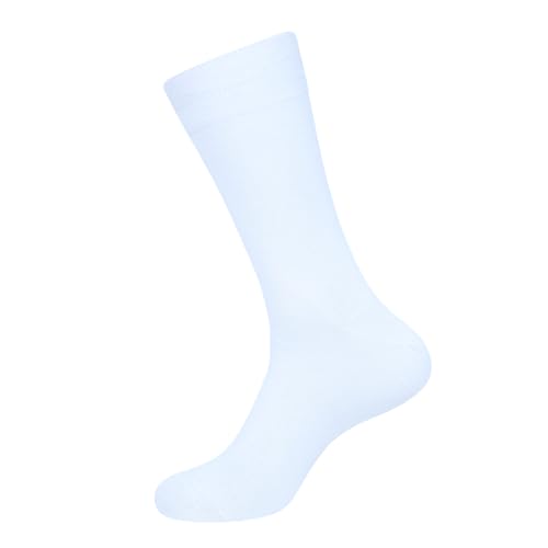 Dress Socks for Men's - Soft Cotton Breathable Reinforced Heel & Toe Snug Pull-On Fit for Work Gym & Everyday Comfort, 3 Pair