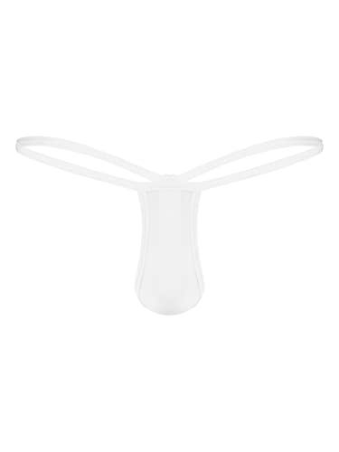 Linjinx Men's Micro Pouch Thongs G-String Mini Ultra-Thin Breathable Underwear Gays Sissy Panties