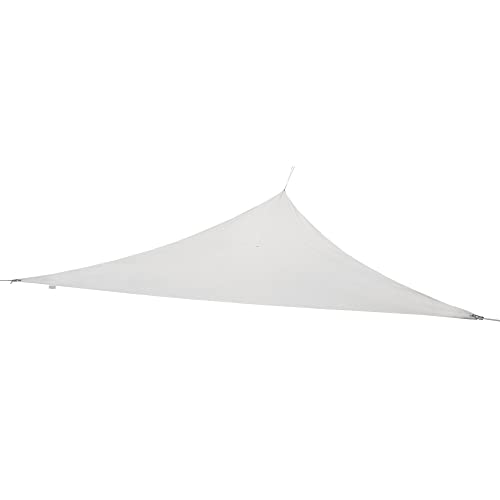 Voile d'ombrage triangulaire HEGOA en polyester blanc pour bloquer les UV