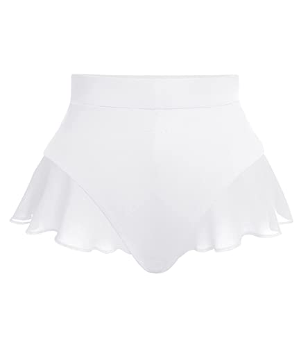 Rave Bottoms for Women - Festival Cute High Waisted Bikini Shorts Sheer Mesh Ruffle Dance Skirt Club Mini Hot Pants