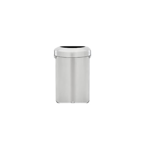 Image of Rubbermaid Commercial Products Refine Decorative Container, 21 Gallon, Half Round Stainless Steel Trash Can, Indoor for Hotel Lobbies /Conference Rooms /Airports
