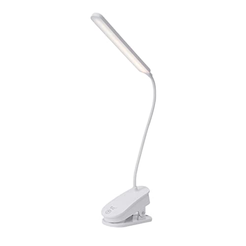 POPETPOP Clip lámpara de escritorio lámpara de escritorio con clip lámpara de noche con clip lampara de mesa flexo escritorio lámpara de lectura regulable luz de la noche llevada