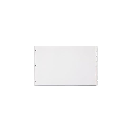 Intercalaire 11 x 17 TOPS Cardinal 8-tab blanc effaçable pour grand classeur
