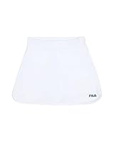 FILA Girl's Classic Tennis Skort, White, 10