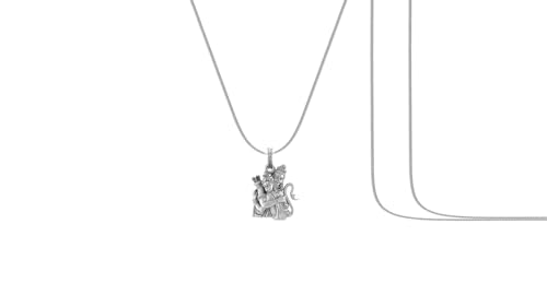 Pendentif chaîne God Hanuman argent pur collier homme femme Bajrang Bali mpss7160-1