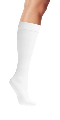 Image of Winterlace Womens Queen Size Trouser Socks, 6 Pairs Knee High Dress Socks Stretchy Silky Soft