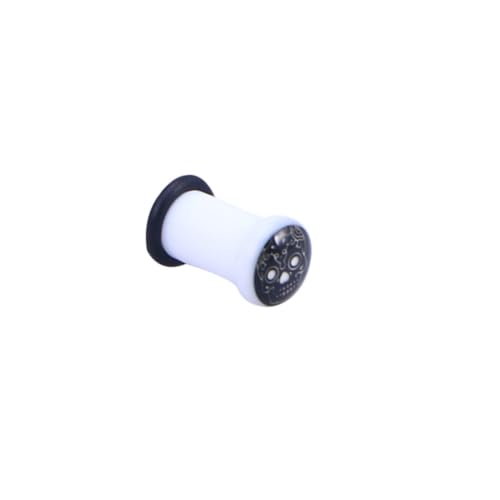 DOITOOL Halloween Season Acrylic Skull Ear Tunnel Plugs 12mm Silver