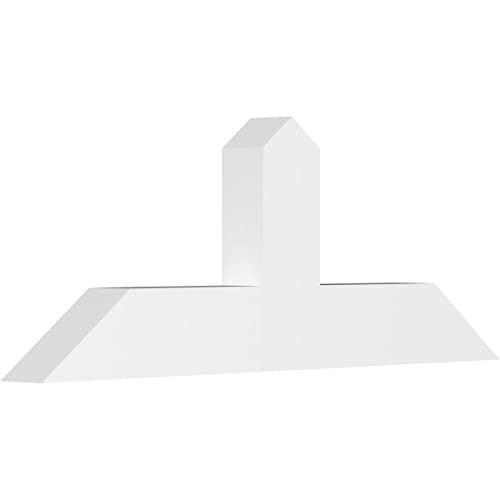 Ekena Millwork GBP048X18X0406POR00 Portland Architectural Grade PVC Gable Brackets 48"W x 18"H x 4"D x 6"F, 9/12 Pitch