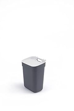 Curver Ready To Collect 10L Sorting Bin - Ideal Under Sink - With Wall Mount for Wall or Door - Kitchen, Bathroom, Laundry Room - 100% Recycled - Anthracite