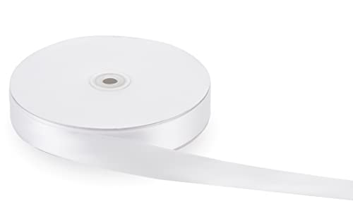 Ksright 1 Inch（2.54Cm Wide) X 50 Yards White Satin Ribbon, Solid Fabric Ribbon For Gift Wrapping,Wedding Decoration, Bows Making, Sewing, Diy Crafts #TOP2
